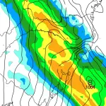 Frente fria reforça a chuva nas próximas horas