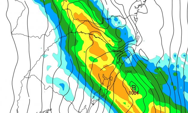 Frente fria reforça a chuva nas próximas horas