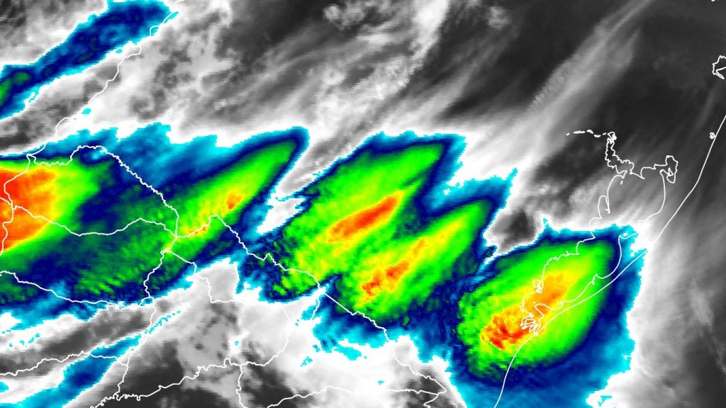 Temporais começam no Rio Grande do Sul após calor de 35ºC