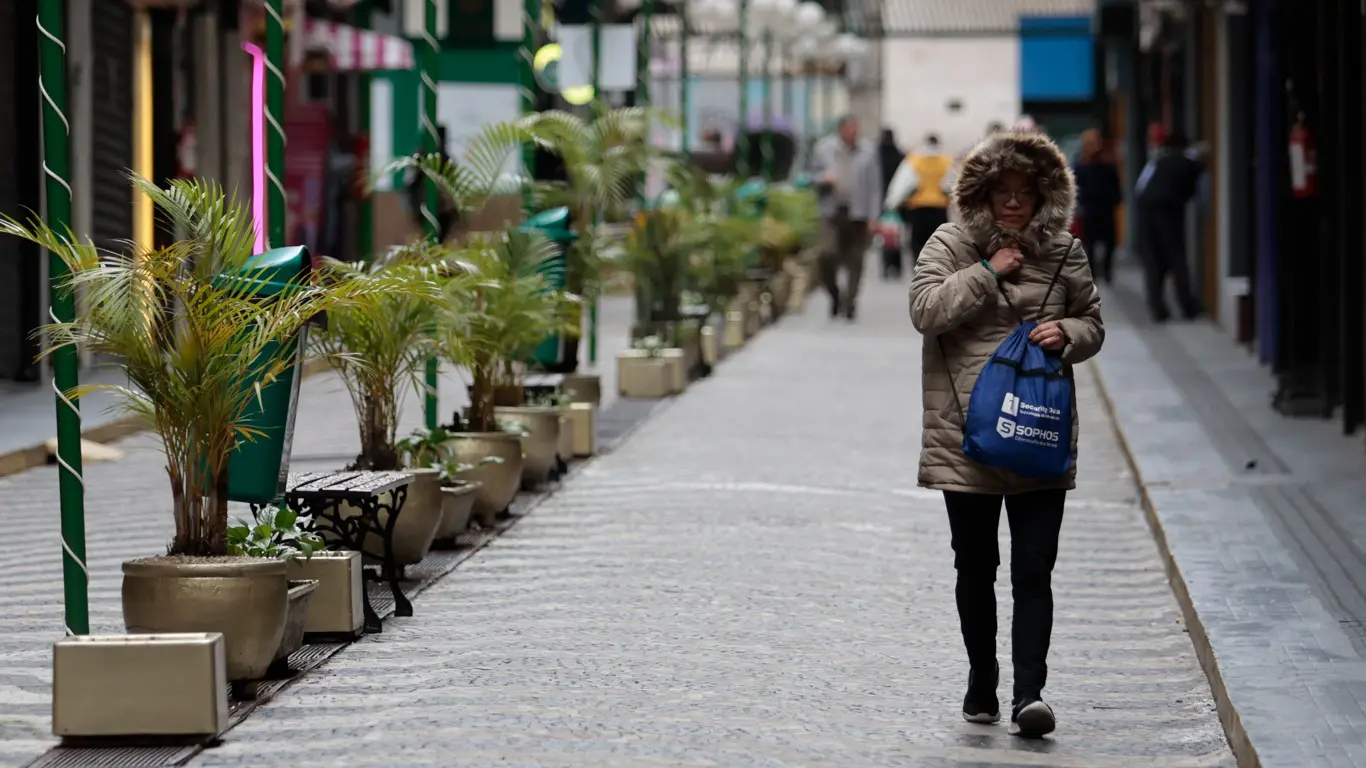 Foto mostra o frio em São Paulo 