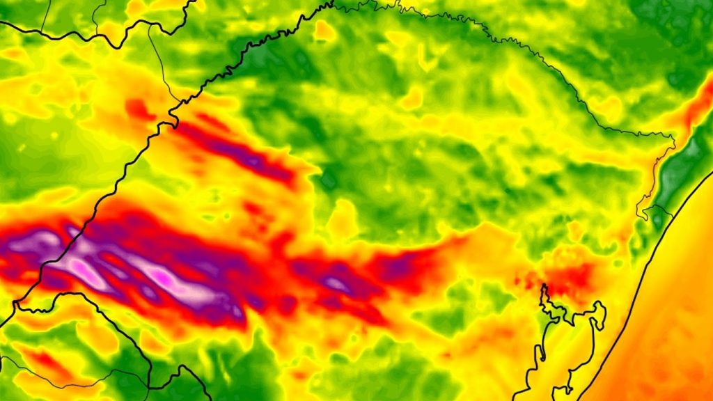 Risco de temporais com vendavais e granizo nas próximas horas