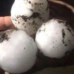 Frente fria traz granizo gigante na Argentina e vento de 152 km/h no Uruguai