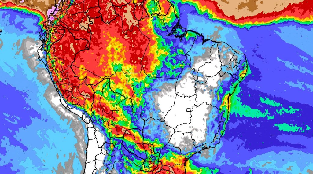 Previsão do tempo: tendência de chuva para dez dias no Brasil
