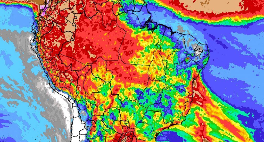 Previsão do tempo: tendência de chuva para dez dias no Brasil