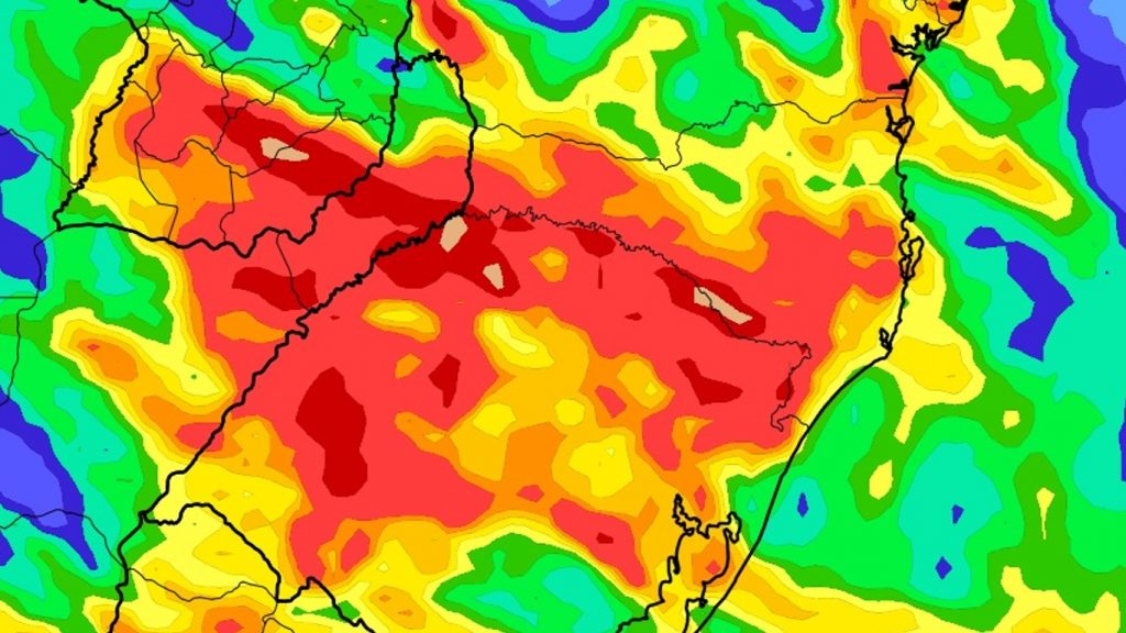 Chuva de mais de 100 mm no Sul do Brasil; veja as últimas projeções