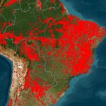 Mapa da NASA mostra avanço do fogo no Brasil com calor e tempo seco