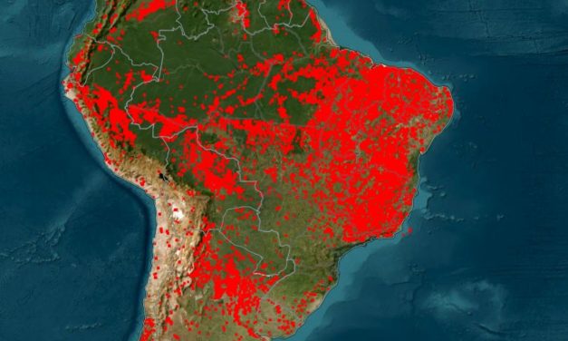 Mapa da NASA mostra avanço do fogo no Brasil com calor e tempo seco