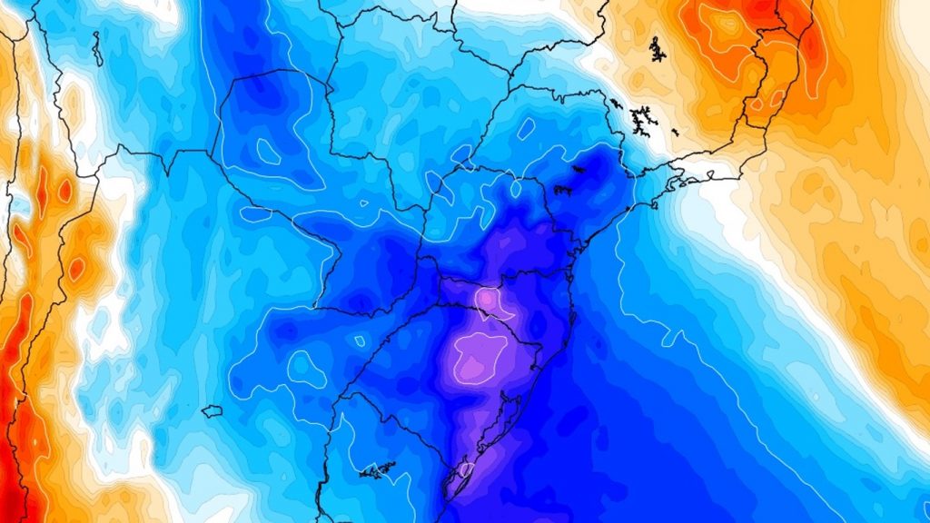 Massa de ar frio derrubará temperatura com geada no Sul e até no Sudeste