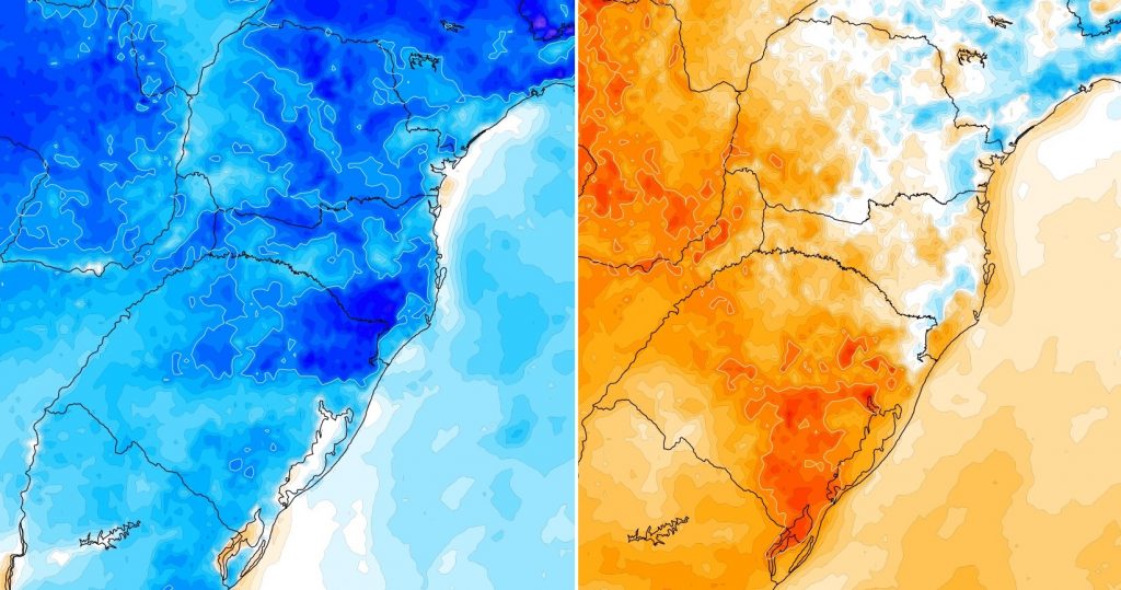 Vem aí uma guinada na temperatura de frio abaixo de zero para calor