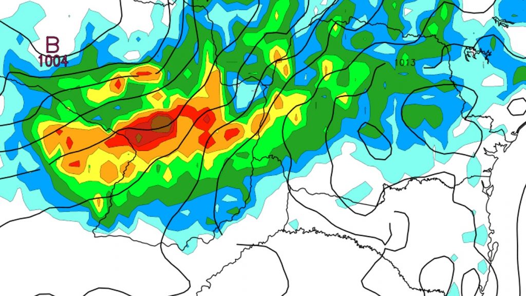 Baixa pressão com temporais no Paraguai começa a mudar o tempo no Sul do Brasil neste sábado