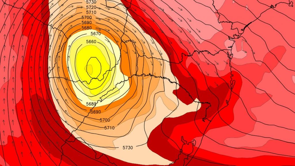 Baixa segregada trará risco de chuva forte e granizo entre o Sul e o Sudeste