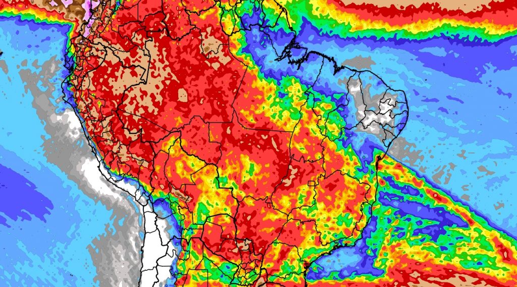 Previsão do tempo: tendência de chuva para dez dias no Brasil