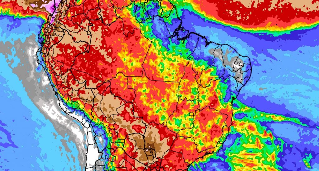 Previsão do tempo: tendência de chuva para dez dias no Brasil