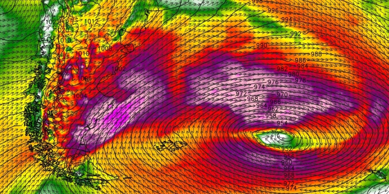 <span class="entry-title-primary">Alerta vermelho no Sul do continente por poderoso ciclone extratropical</span> <h2 class="entry-subtitle">Ciclone extratropical intenso vai atuar hoje na Patagônia com vento com força de furacão e amanhã no extremo Sul do Atlântico </h2>