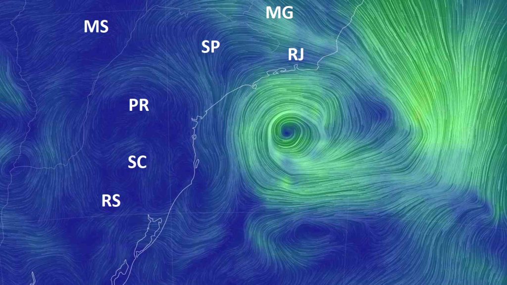 Baixa pressão que formará ciclone traz chuva de até 200 mm e alagamentos