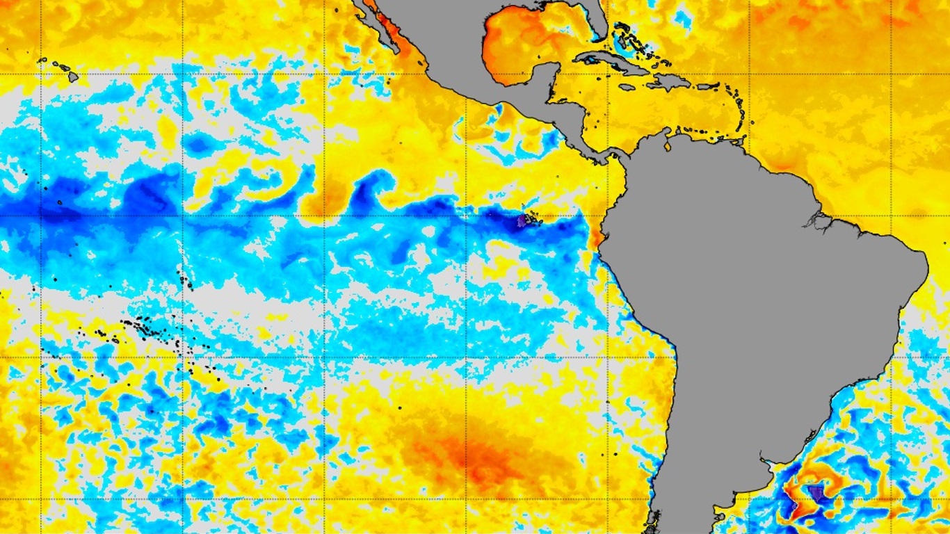La Niña atual atinge a sua maior intensidade até agora no Pacífico Fenômeno La Niña segue atuando neste fim de ano na faixa equatorial do Oceano Pacífico com reflexos na atmosfera