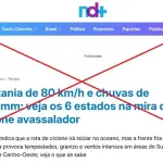 Verificamos: jornal catarinense mente sobre ciclone e frauda o leitor