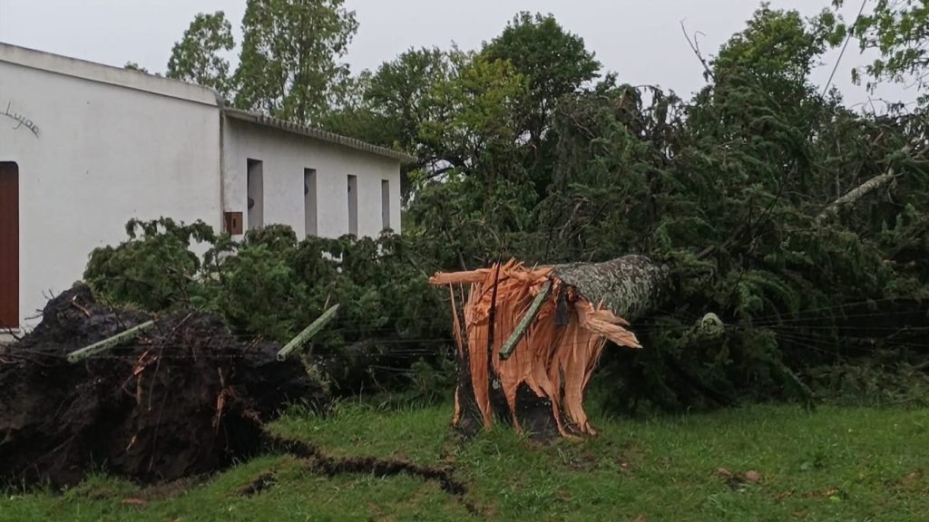 Onda de tempestades pela frente fria provoca vento de 150 km/h no Uruguai