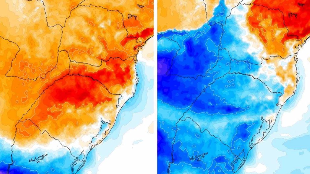 Vem aí um grande refresco após temperatura beirar 40ºC no Sul do Brasil