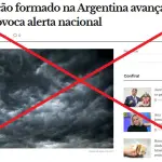 Verificamos: portal mente sobre mini-furacão a caminho do Brasil
