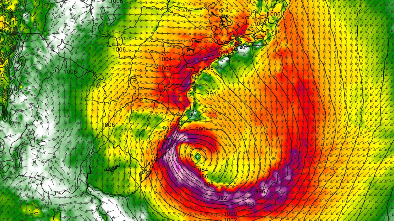 Ciclone traz vento intenso nesta quarta e risco de falta de luz em grande escala Ciclone intenso trará muito vento em estados do Sul e do Sudeste do Brasil nesta quarta com rajadas perto e acima de 100 km/h