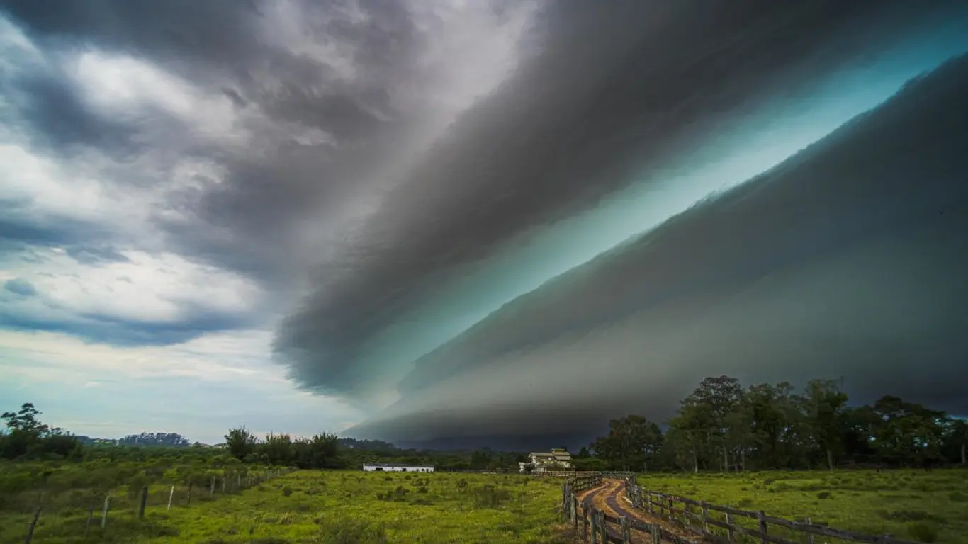 Nuvem prateleira em clima instável