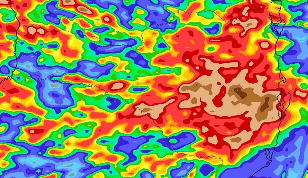 Santa Catarina pode ter transtornos por chuva volumosa de até 200 mm