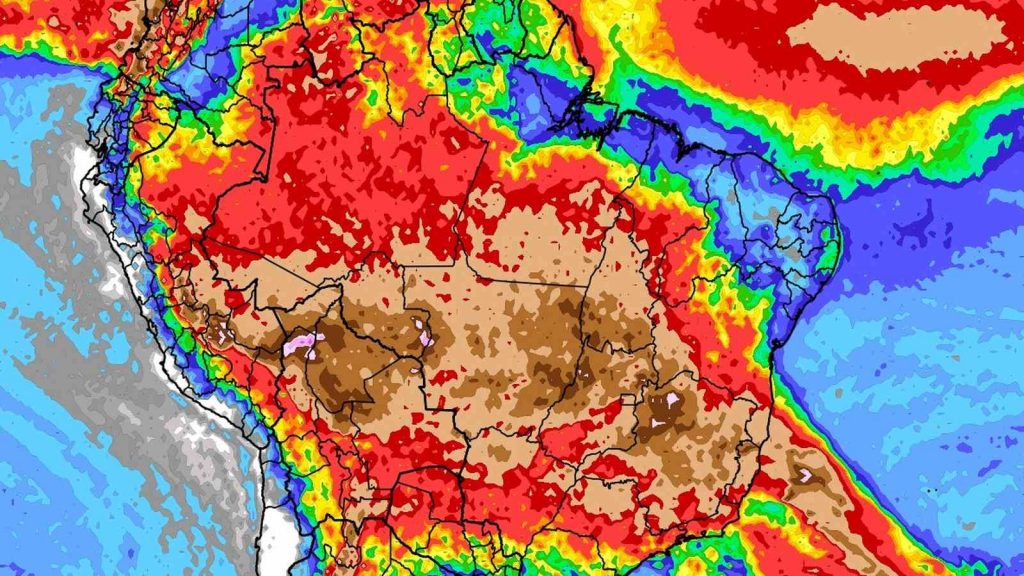 Primeira ZCAS do verão meteorológico pode trazer até 300 mm; veja os estados em risco