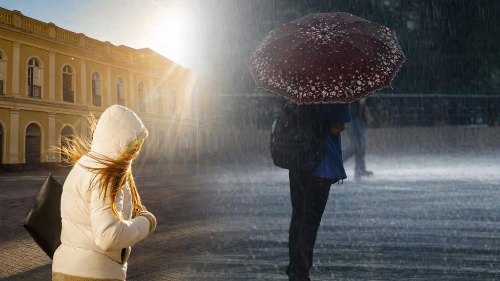 Grande mudança do tempo já traz frio no Sul e causará muita chuva no Sudeste