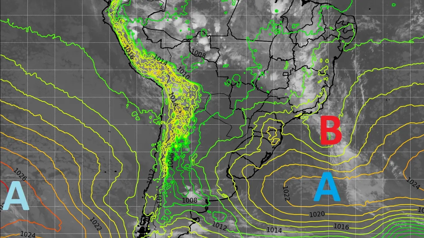 Centros de alta e baixa pressão mexem com o tempo no Sul e Sudeste Dois sistemas meteorológicos no Oceano Atlântico influenciam o tempo no Centro-Sul do Brasil no final desta semana