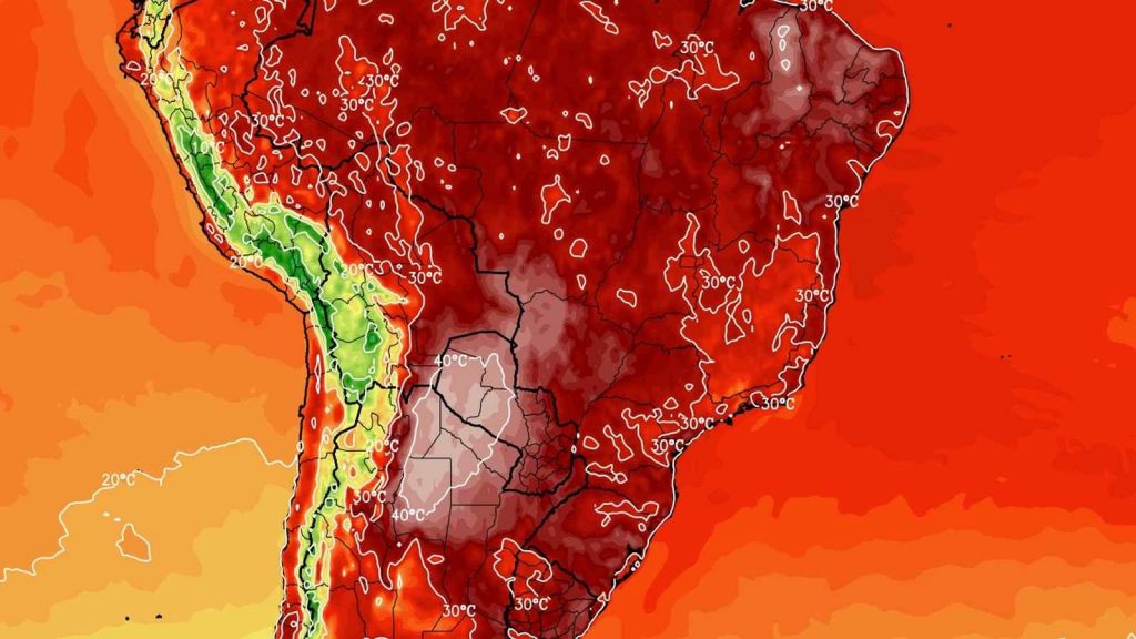 Calor intenso toma conta de grande parte do Brasil com até 41ºC