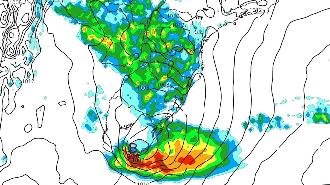 Ciclone se forma no fim de semana: veja a rota, os riscos e as áreas atingidas Ciclone extratropical se forma no fim de semana com impactos no tempo da Argentina, Uruguai e estados do Sul do Brasil