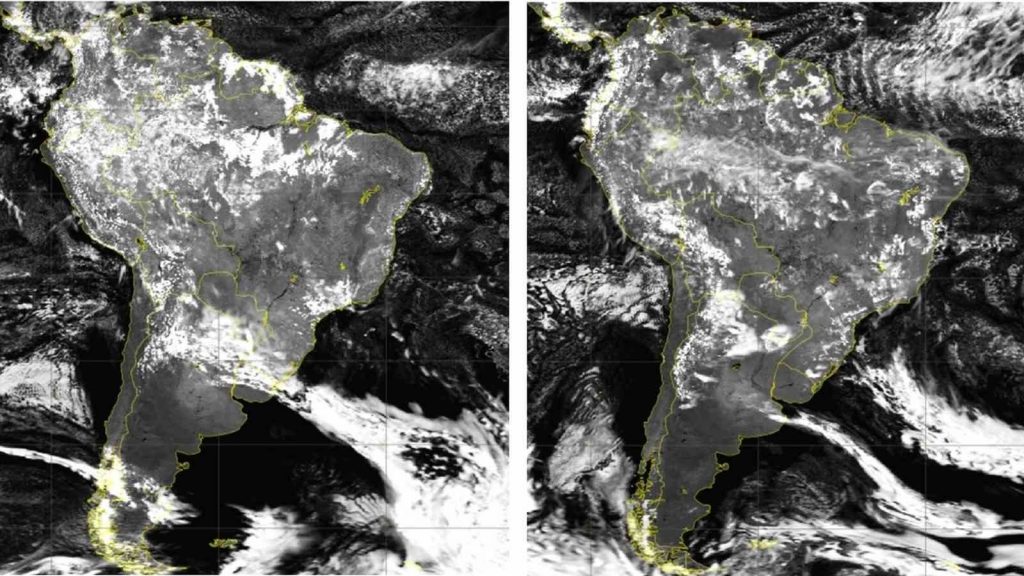 Duas frentes frias vão chegar ao Brasil em apenas três dias
