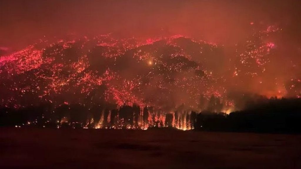 Fogo fora de controle avança na Patagônia e alcança a Ruta 40