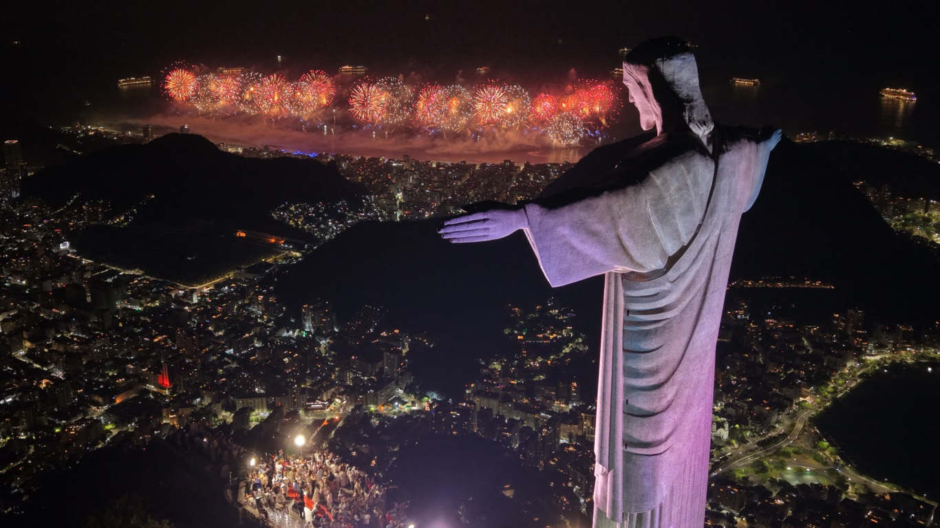 Queima de fogos no Rio de Janeiro