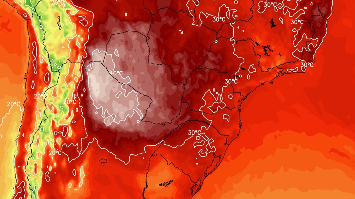 Bolha de calor eleva temperatura a 44ºC: cinco estados do Brasil são afetados Bolha de calor persiste sobre o Norte da Argentina e o Paraguai com marcas extremas e traz impactos em três regiões do Brasil
