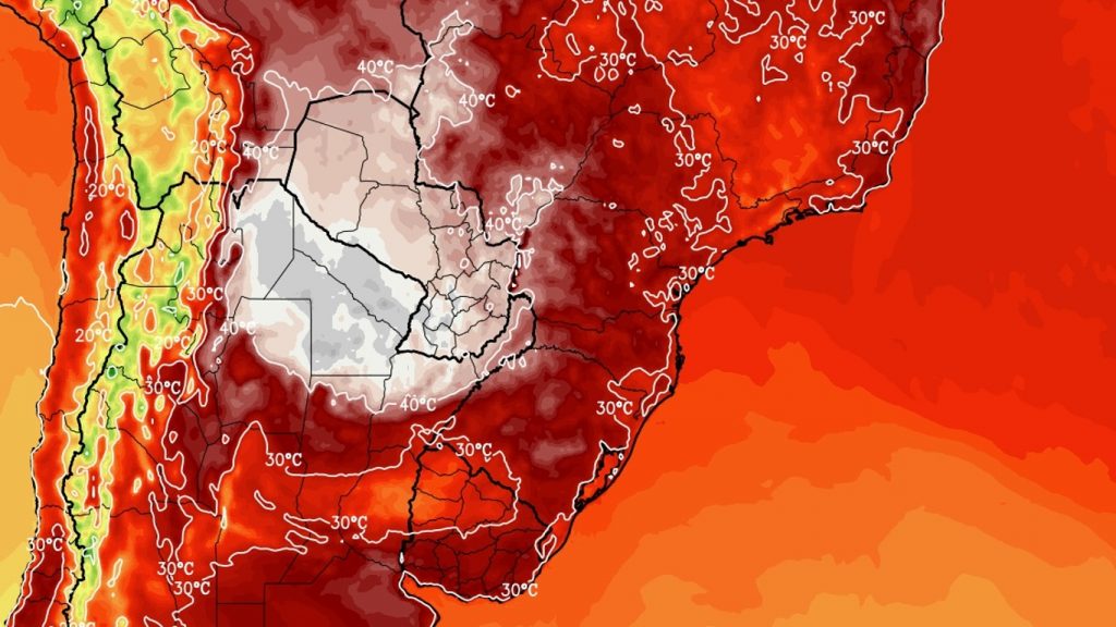 Bolha de calor se instala no Centro da América do Sul com até 44ºC