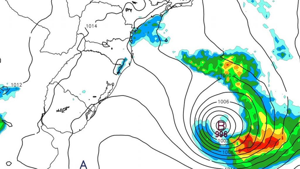 Baixa pressão que formará ciclone trará chuva e temporais no começo da semana