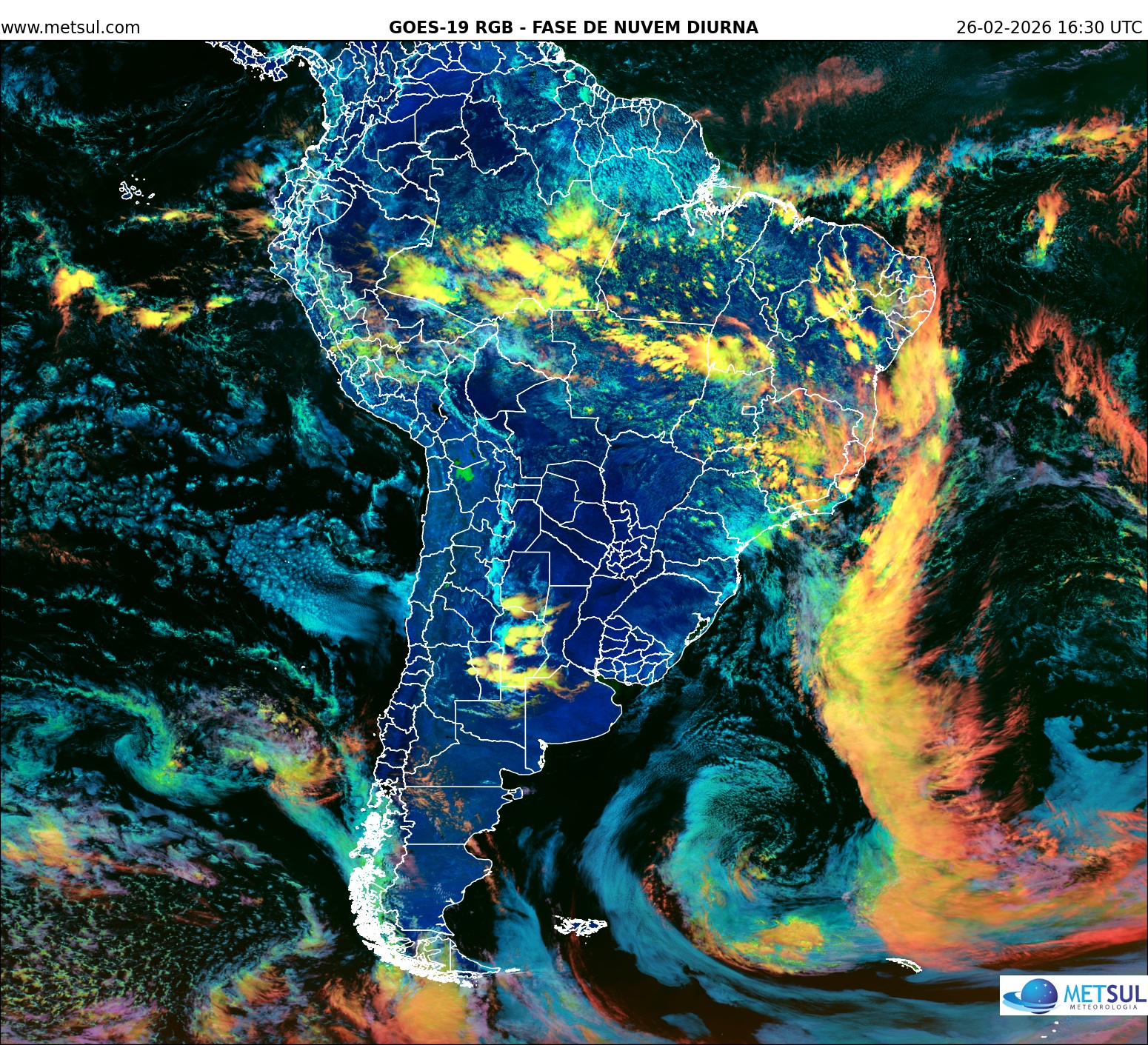 Imagem de satélite do ciclone