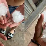 Sistema de tempestades provoca granizo gigante e vento destrutivo