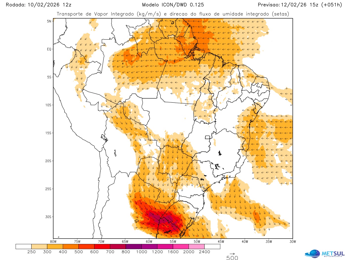 Mapa de rio atmosférico