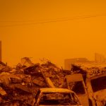 Tempestade deixa o céu laranja em meio à guerra no Oriente Médio