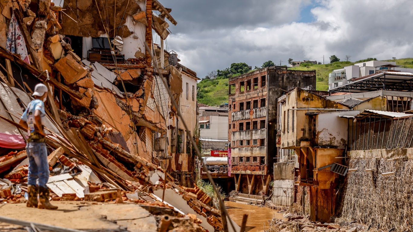 Foto mostra efeitos da chuva em Minas Gerais