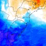 Massa de ar frio que pode acabar com o calor já aparece em projeções