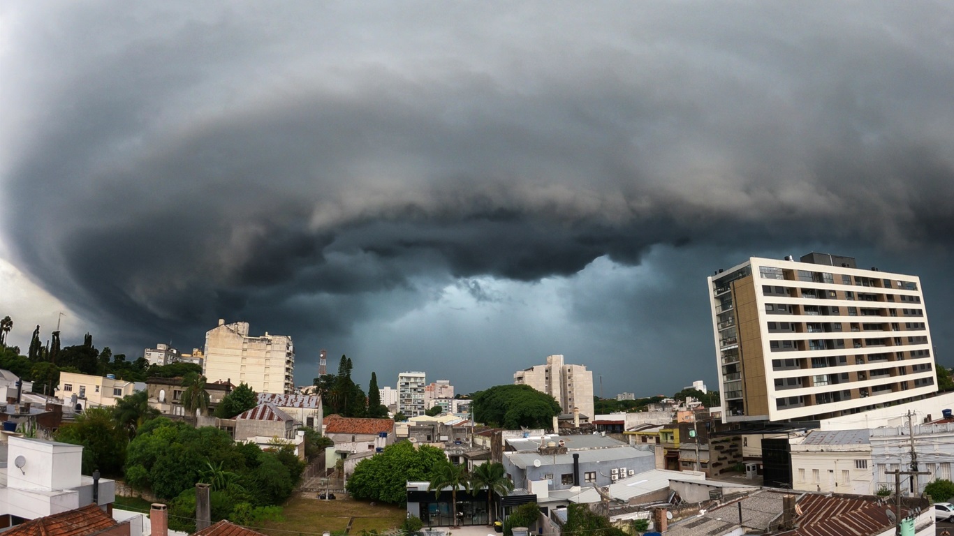 Chegada do temporal em Livramento