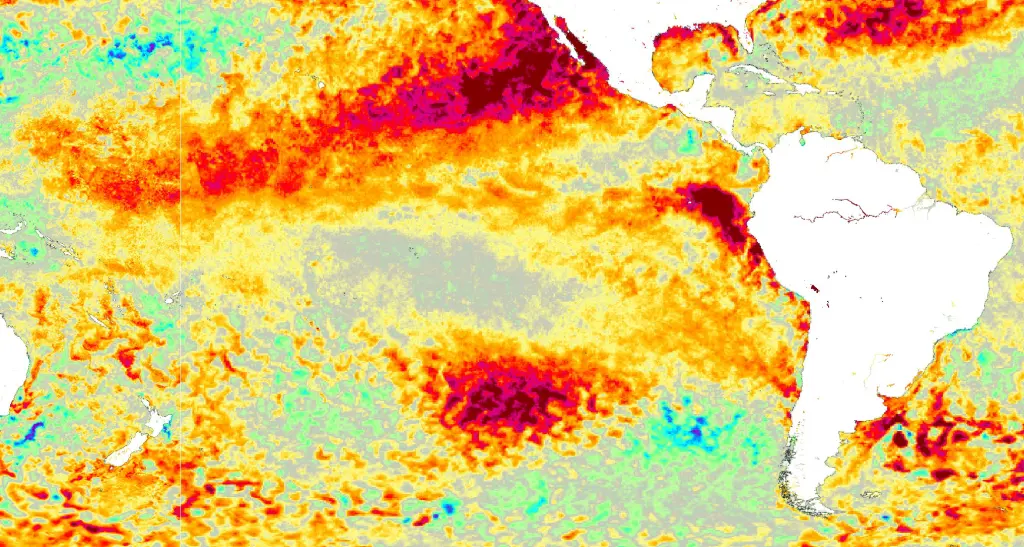 Pacífico atinge anomalia de El Niño pela primeira vez em 2026