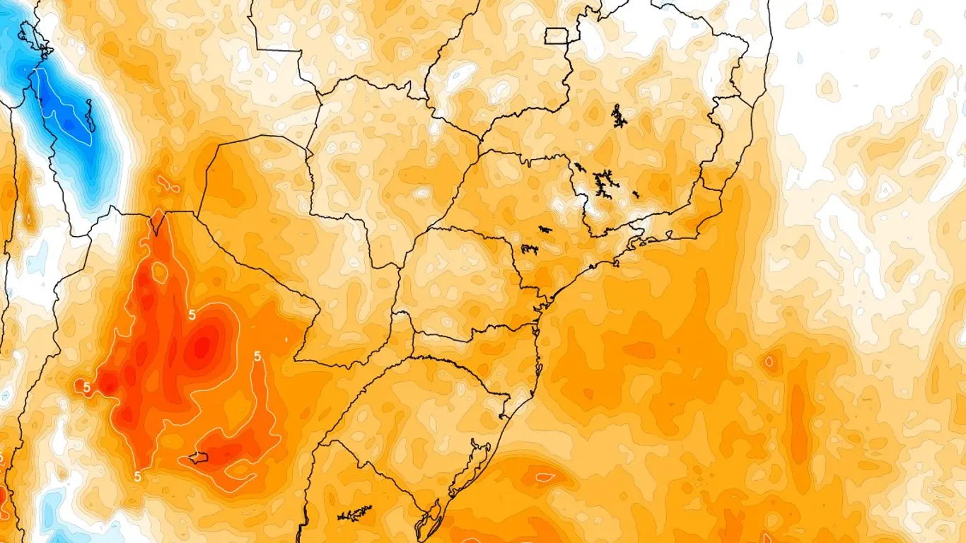 Ar quente cobre todo Centro-Sul do país com 35ºC ou mais em seis estados Forte a intenso calor mantém o clima de verão no Centro-Sul do país com máximas de 35ºC ou mais em seis estados