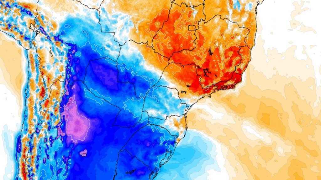 Semana no Brasil terá extremos de temperatura: frio de 0ºC e calor de quase 40ºC