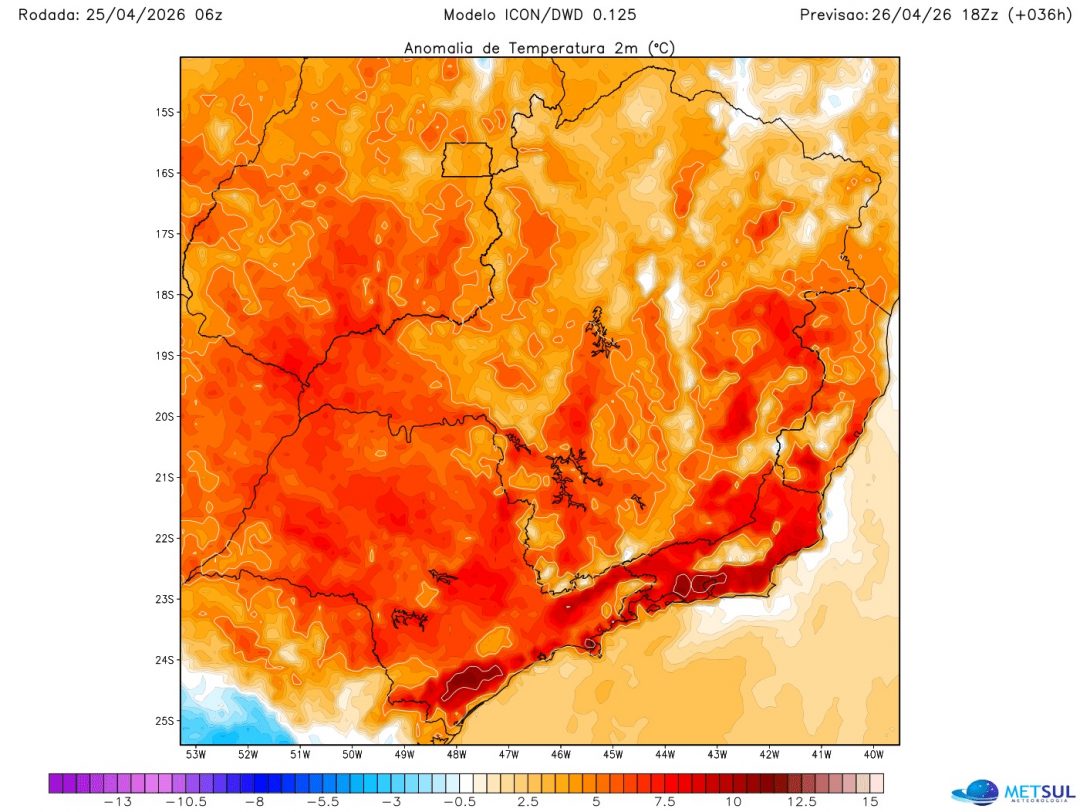Sudeste do Brasil terá um fim de semana de forte a intenso calor