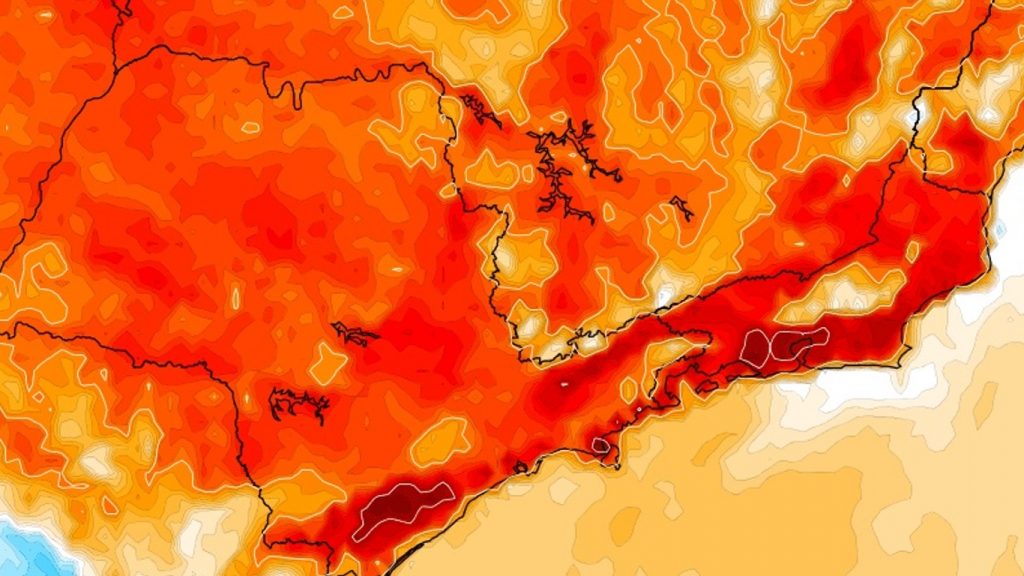 Sudeste do Brasil terá um fim de semana de forte a intenso calor